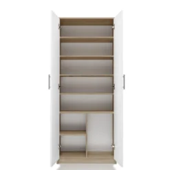 Armadio ufficio moderno 74x180x35 cm rovere chiaro e bianco AT1
