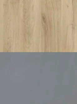 Arredo per ufficio rovere chiaro e grigio cobalto lucido UI18
