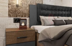 Camera da letto completa antracite e noce CDLI29