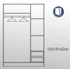Camera da letto completa con letto a francese 140x190 design laccato bianco lucido CMG40
