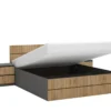Camera da letto completa con letto contenitore 160x200 cm rovere cannettato e grafite CMG50