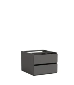 Camera da letto completa con letto contenitore 160x200 cm rovere cannettato e grafite CMG50