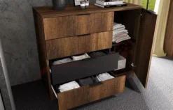 Camera da letto completa legno e antracite CDLI36