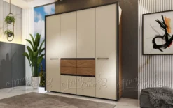 Camera da letto completa moderna 160x200 grafite beige noce CDLU36