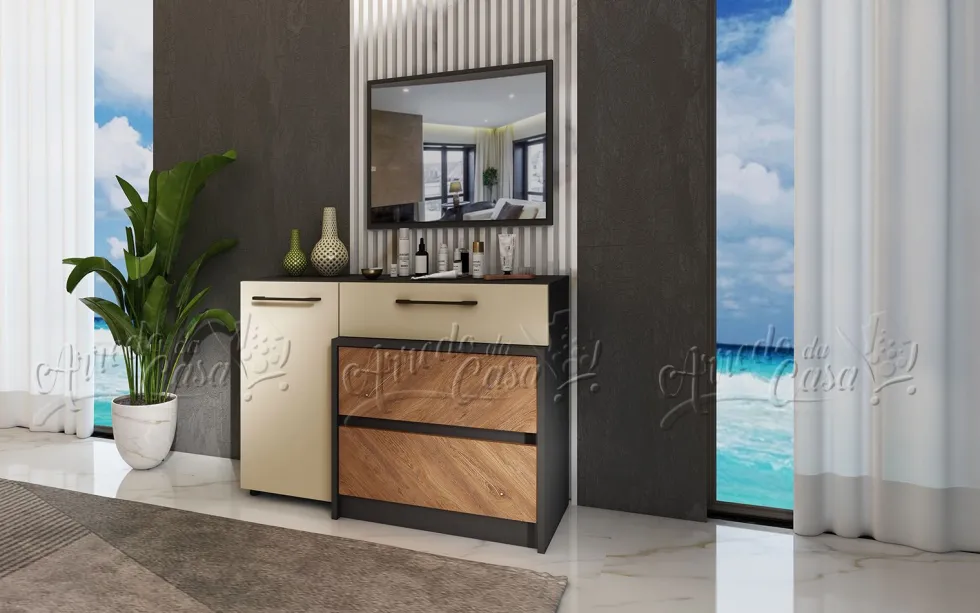 Camera da letto completa moderna 160x200 grafite beige noce CDLU36