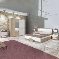 Camera da letto completa rovere e bianco CDLI17