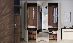Camera da letto completa rovere scuro/grigio chiaro CDLI7035