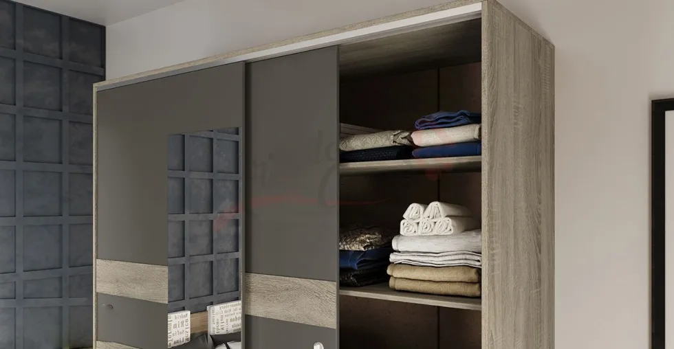 Camera da letto completa rovere/grigio CDLI7024