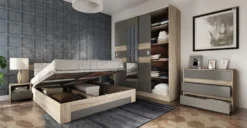 Camera da letto completa rovere/grigio CDLI7024