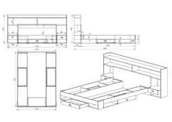 Camera da letto completa rovere naturale CDLI6