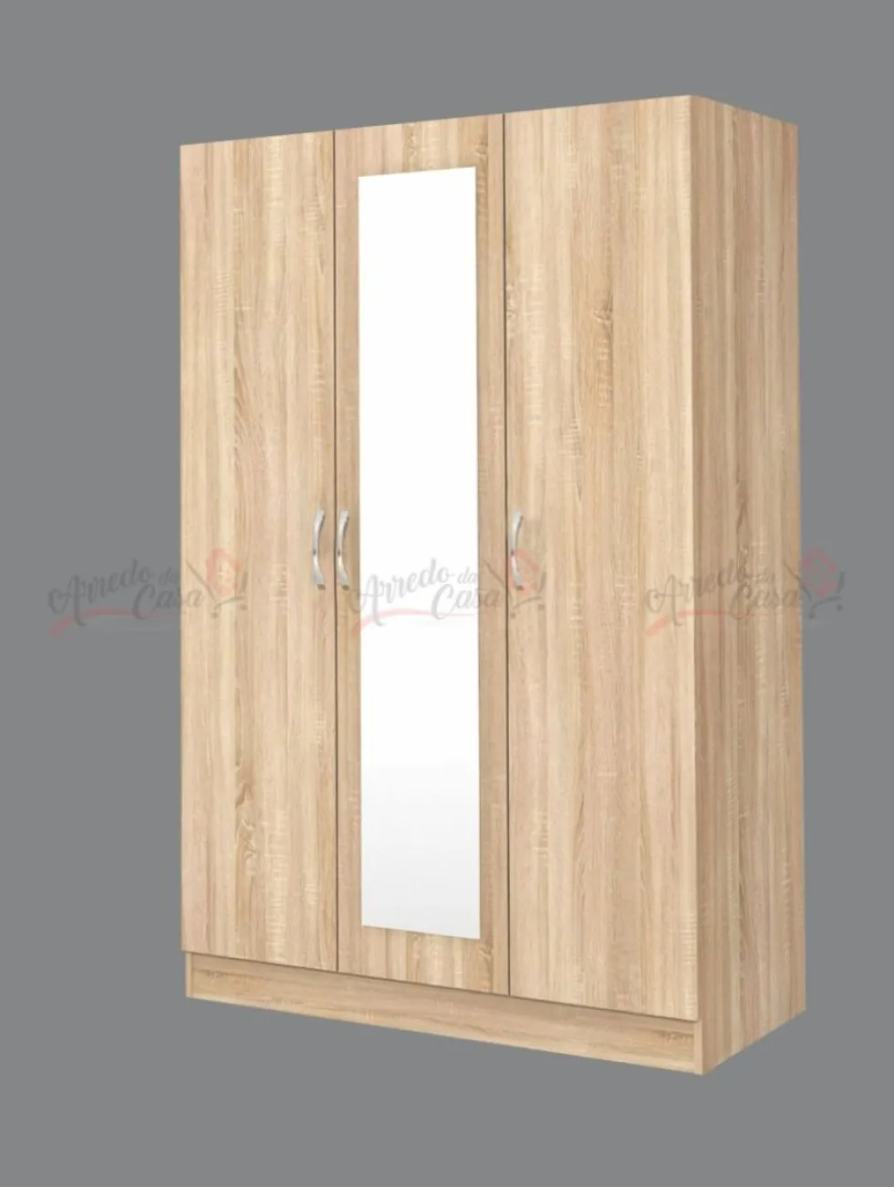 Camera da letto completa 160x200 con comò design moderno effetto legno sonoma CMG45