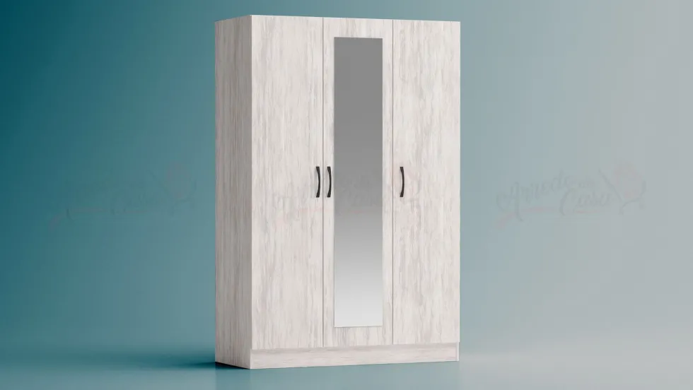 Camera da letto completa 160x200 con comò design moderno effetto legno bianco CMG45