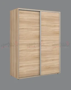 Camera da letto completa 160x200 con comò e specchio effetto legno sonoma CMG44