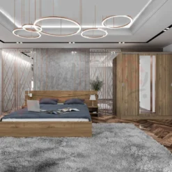Camera da letto con letto e armadio in diversi colori CDLI34