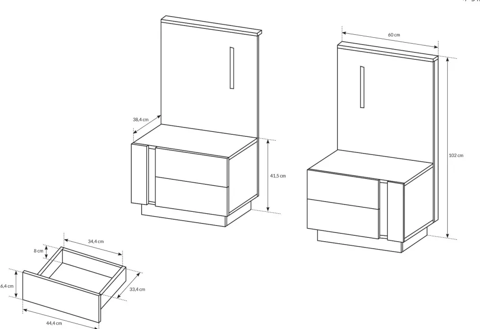 Camera da letto matrimoniale completa moderna bianco con dettagli rovere CDLLK1