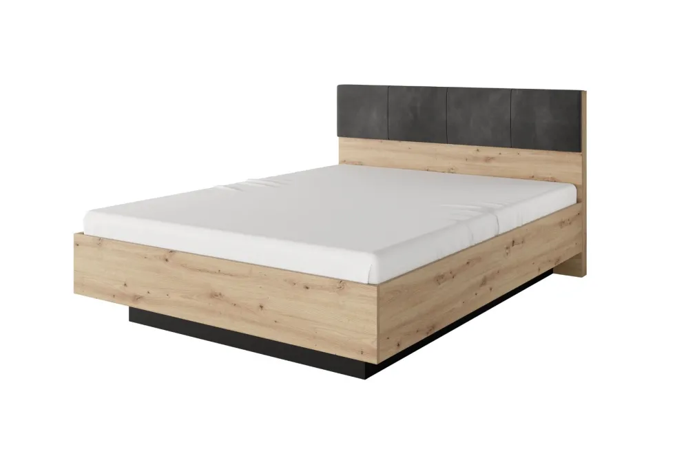 Camera da letto matrimoniale completa moderna rovere e nero CDLLK9