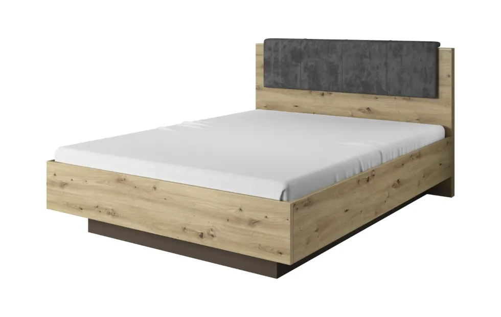 Camera da letto matrimoniale completa moderna rovere con dettagli grigio grafite CDLLK1