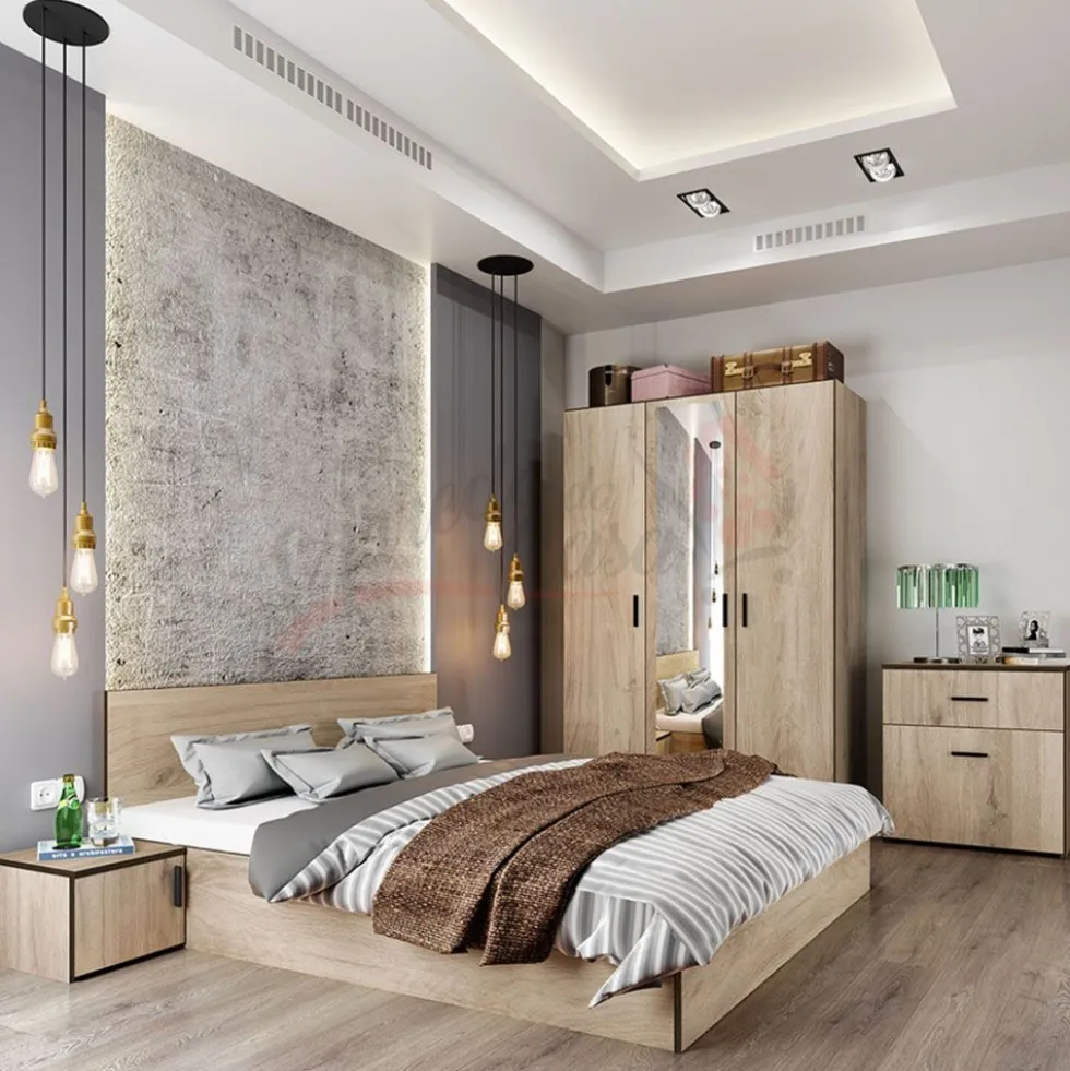 Camera da letto matrimoniale completa rovere CDLI23