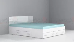Camera da letto matrimoniale 160x200 completa design laccato bianco lucido CMG43