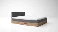 Camera da letto matrimoniale 160x200 completa effetto legno rovere e antracite CMG43