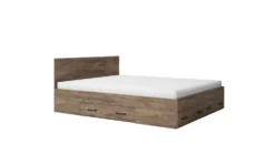 Camera da letto matrimoniale completa con letto 160x200 cm marrone CMG43