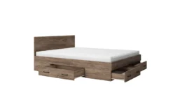 Camera da letto matrimoniale completa con letto 160x200 cm marrone CMG43