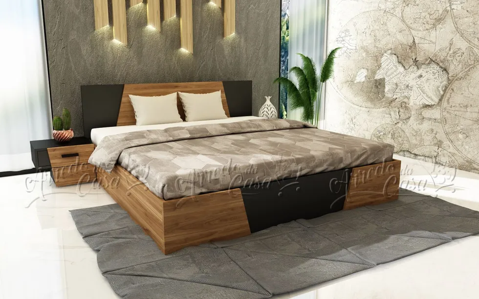 Camera da letto Nera e Rovere completa CDLU33