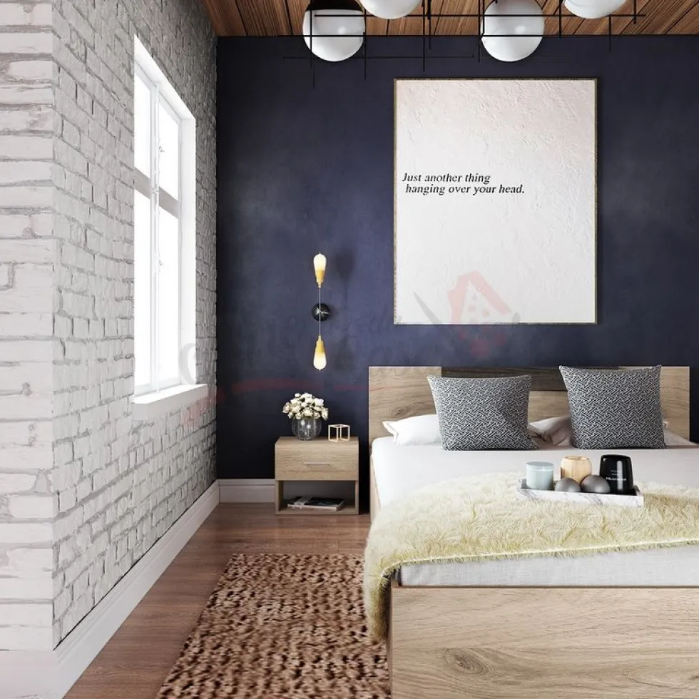 Camera da letto rovere naturale e marrone CDLI24