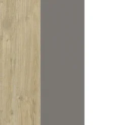 Cameretta completa con letto a castello contenitore 90x200 cm in rovere, antracite e bianco CBG11