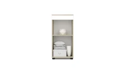 Cameretta completa con letto a castello contenitore 90x200 cm in rovere, antracite e bianco CBG11