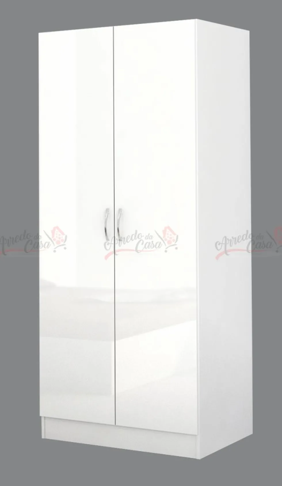 Cameretta 120x190 completa con letto a una piazza e mezza ad angolo bianco lucido CBG8