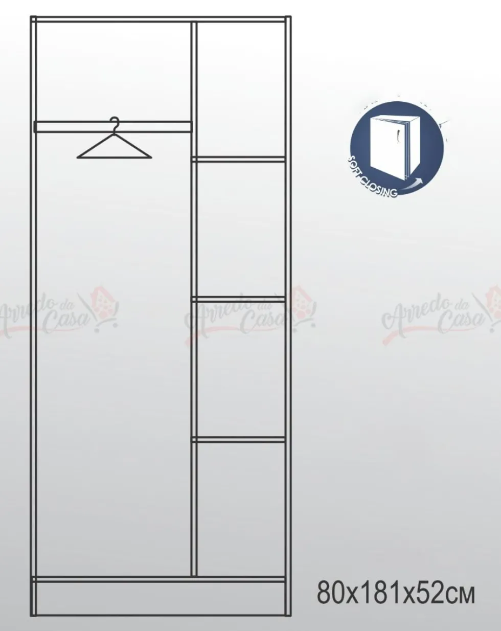Cameretta 120x190 completa con letto a una piazza e mezza ad angolo sonoma CBG8