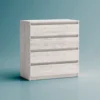 Cassettiera economica con 4 cassetti bianco legno CG2