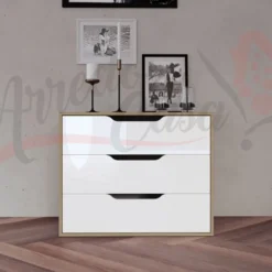 Cassettiera moderna bianca camera da letto CI5