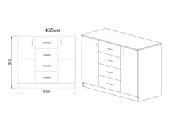 Cassettiera moderna camera da letto CI3004