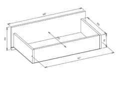 Cassettiera moderna con 6 cassetti 138x40x75 cm cashmere CMMT11