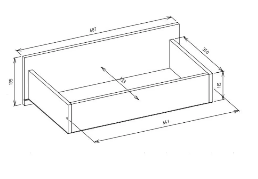 Cassettiera moderna con 6 cassetti 138x40x75 cm cashmere CMMT11