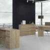 Cassettiera moderna con 6 cassetti 138x40x75 cm rovere chiaro CMMT11
