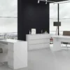 Cassettiera moderna con 6 cassetti 138x40x75 cm bianca CMMT11
