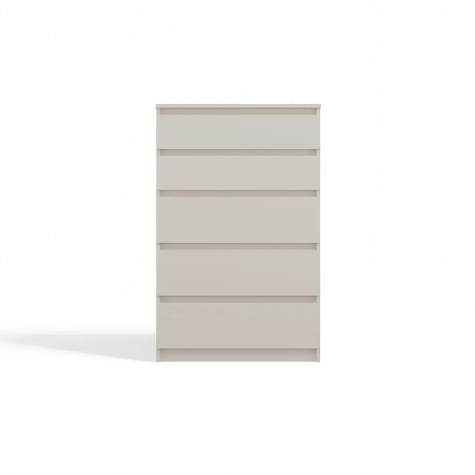 Cassettiera moderna con 5 cassetti 70x40x109 cm cashmere CMMT9