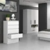 Cassettiera moderna con 5 cassetti 70x40x109 cm bianca CMMT9