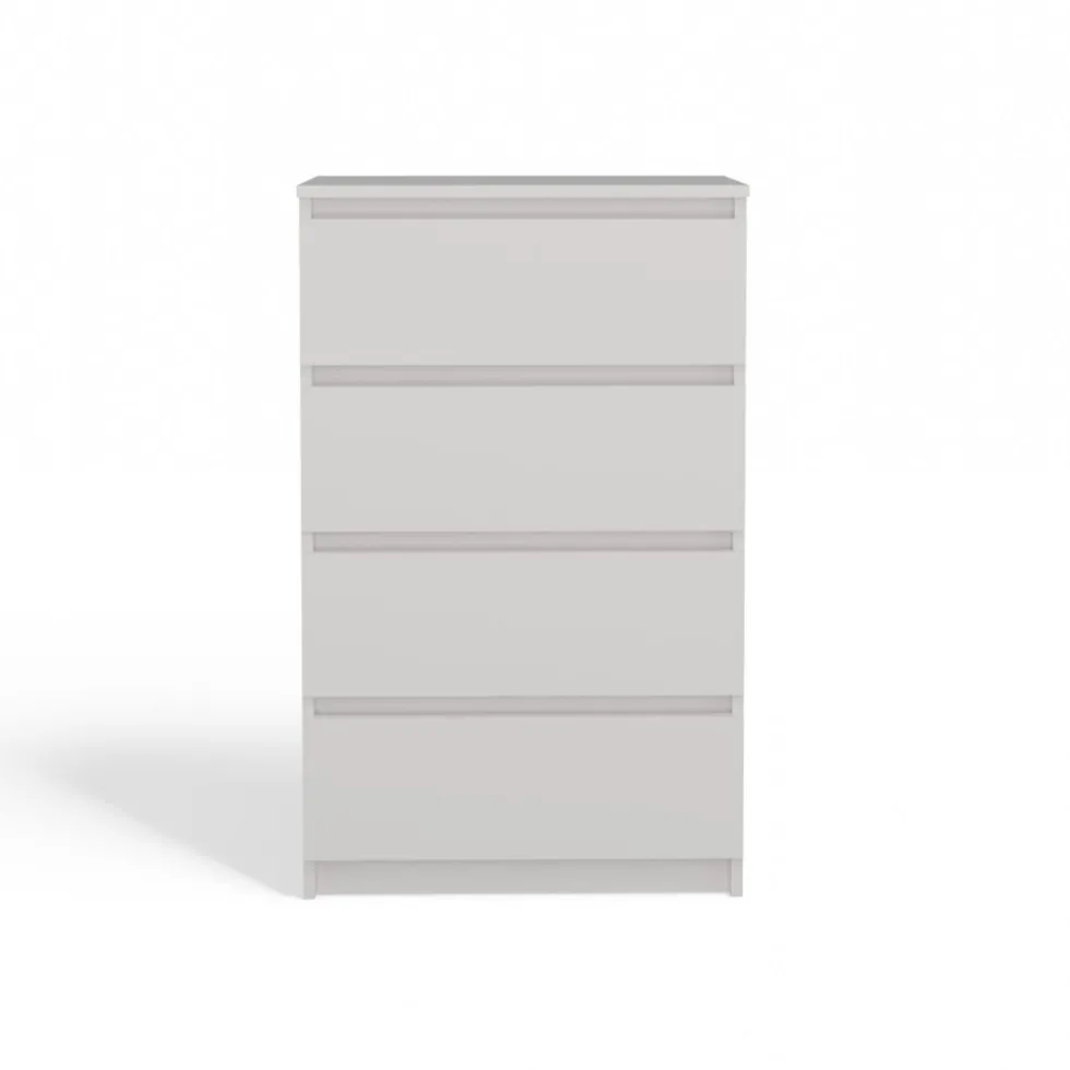 Cassettiera moderna con 4 cassetti 70x40x97cm bianca CMMT8