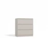 Cassettiera moderna con 3 cassetti 70x40x75 cm cashmere CMMT6
