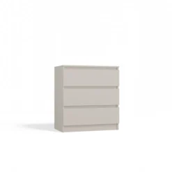 Cassettiera moderna con 3 cassetti 70x40x75 cm cashmere CMMT6