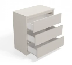 Cassettiera moderna con 3 cassetti 70x40x75 cm cashmere CMMT6