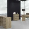 Cassettiera moderna con 3 cassetti 70x40x75 cm rovere chiaro CMMT6