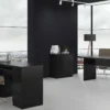 Cassettiera moderna con 3 cassetti 70x40x75 cm nera CMMT6