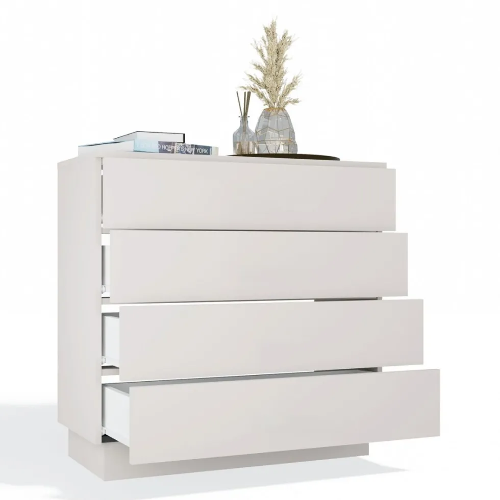 Cassettiera moderna con 4 cassetti 85x40x84 cm beige cashmere CMMT1