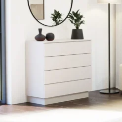 Cassettiera moderna con 4 cassetti 85x40x84 cm beige cashmere CMMT1