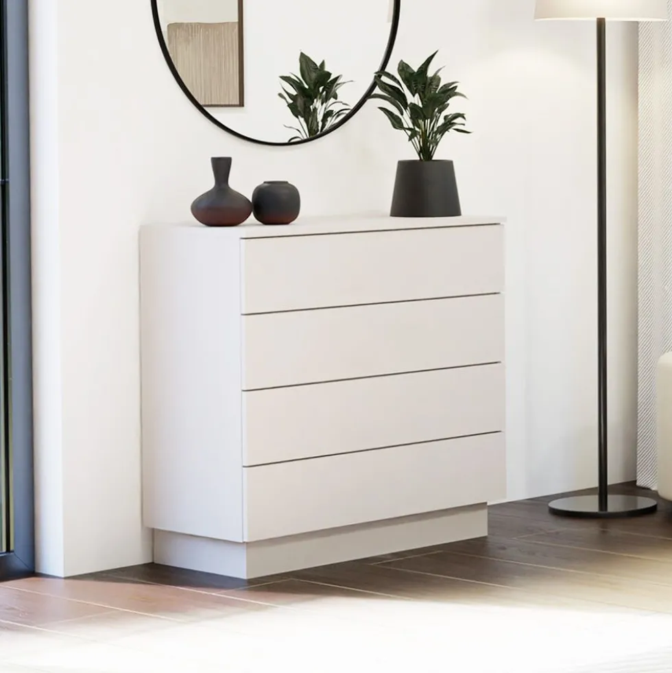 Cassettiera moderna con 4 cassetti 85x40x84 cm beige cashmere CMMT1